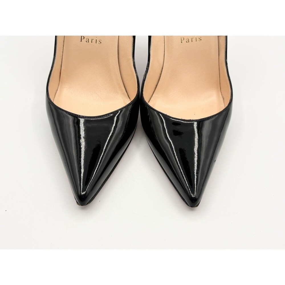 Christian Louboutin Black Patent Leather Stiletto Heels New Decoltissimo EU 38 - Picture 7 of 15